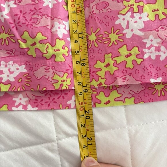 Vintage 90s Y2K Cathy Daniels Skort Skirt Womens Pink Green Hippo Floral Golf - Picture 5 of 8